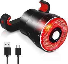 ** Reseñas de usuarios sobre linternas para bicicleta con sensor de frenado