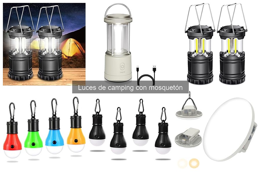 Alternativas a las luces de camping con mosquetón