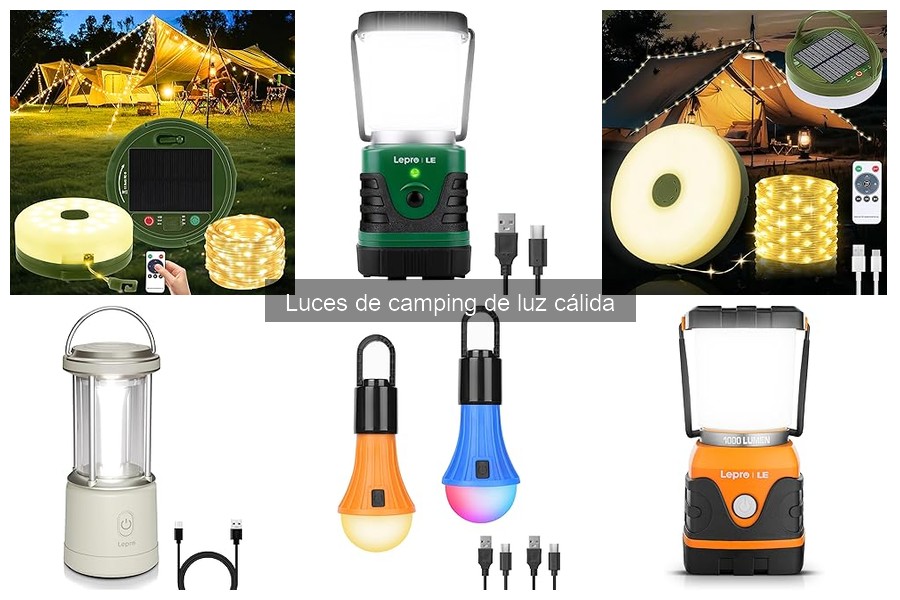 Alternativas a las luces de camping de luz cálida