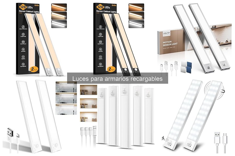 Alternativas a las luces para armarios recargables