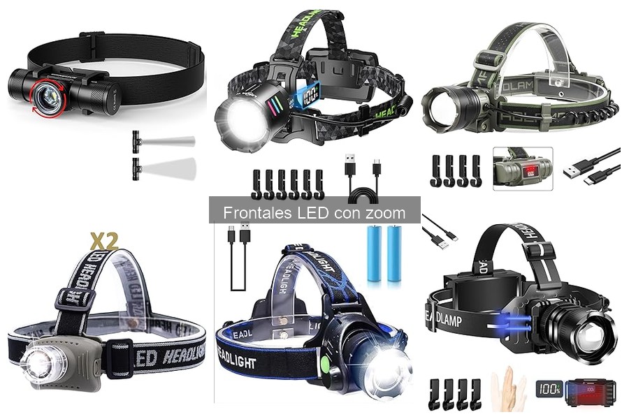 Alternativas a linternas frontales LED con zoom