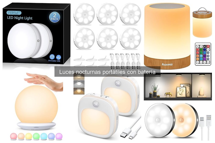 Alternativas a luces nocturnas portátiles con batería