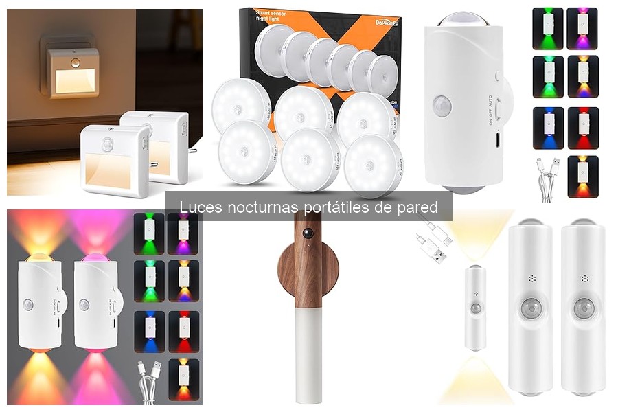 Alternativas a luces nocturnas portátiles de pared