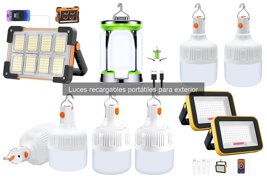 Alternativas a luces recargables portátiles para exterior
