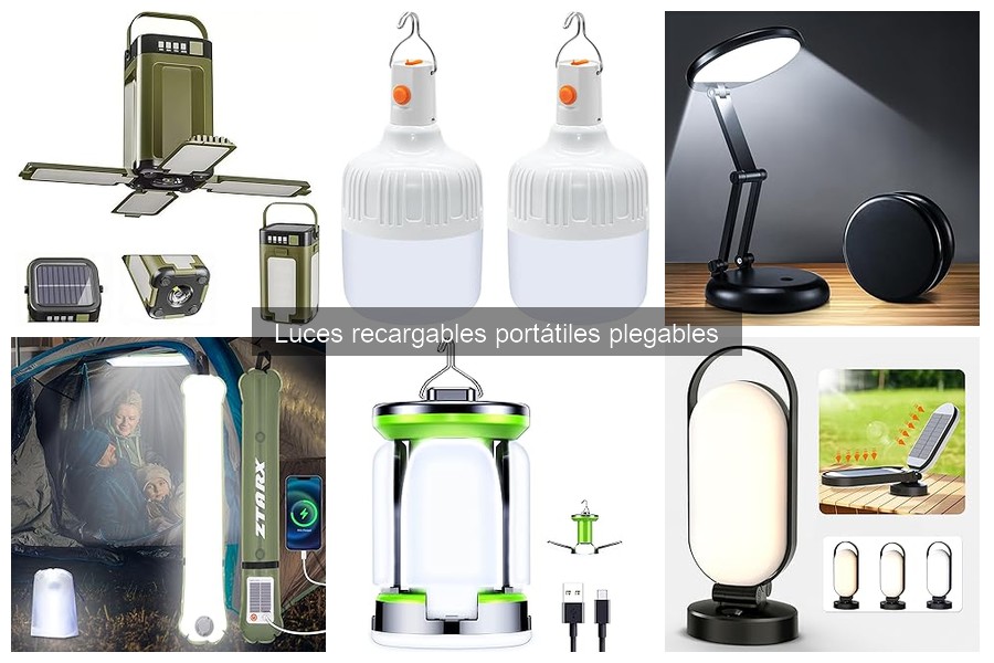Alternativas a luces recargables portátiles plegables