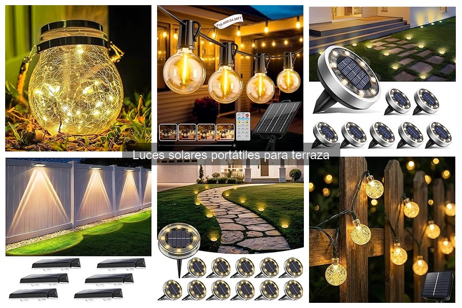 Alternativas a luces solares portátiles para terraza