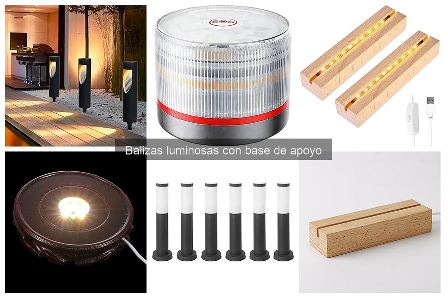 Características Clave de Balizas Luminosas con Base de Apoyo