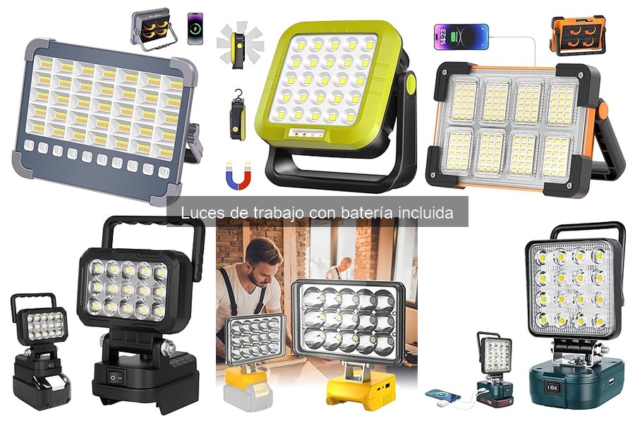 Características Clave de las Luces de Trabajo con Batería