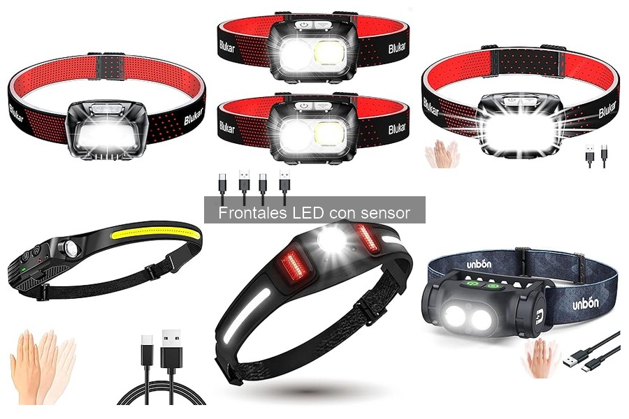 Características clave de linternas frontales LED con sensor