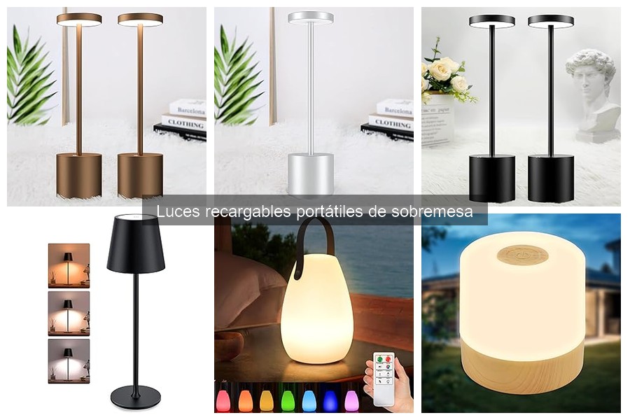 Características Clave de Luces Recargables Portátiles de Sobremesa