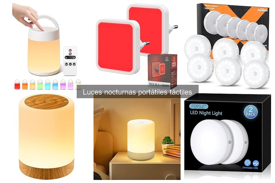 Características de luces nocturnas táctiles seguras para niños