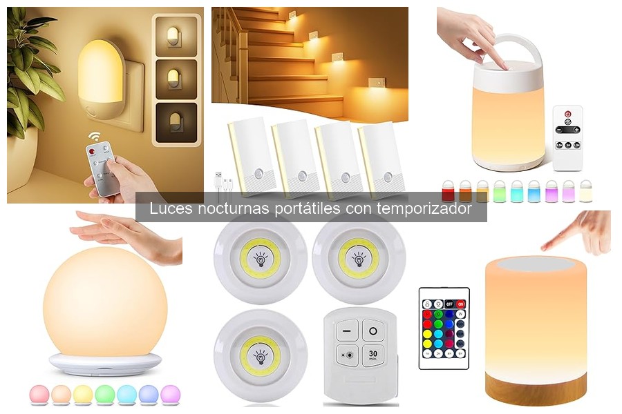 Características esenciales de una luz nocturna portátil con temporizador