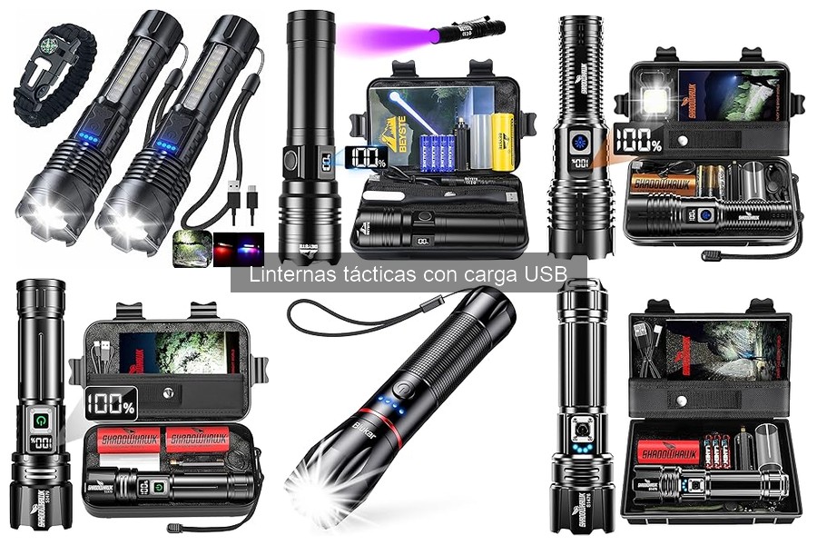 Cómo cargar correctamente linternas tácticas con USB