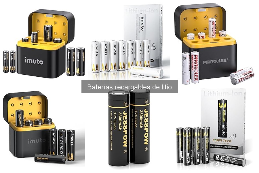 Cómo elegir baterías recargables de litio: Guía práctica