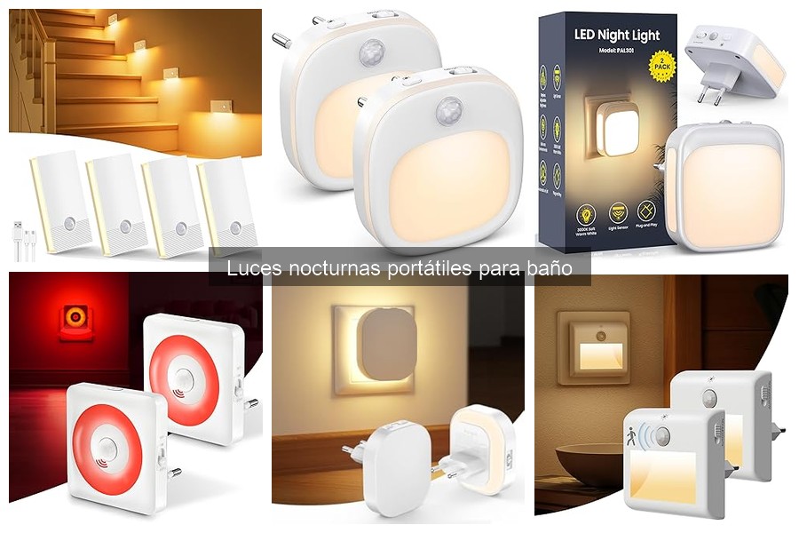 Cómo instalar luces nocturnas portátiles en el baño