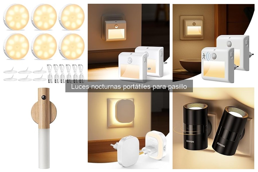 Cómo instalar luces nocturnas portátiles en el pasillo