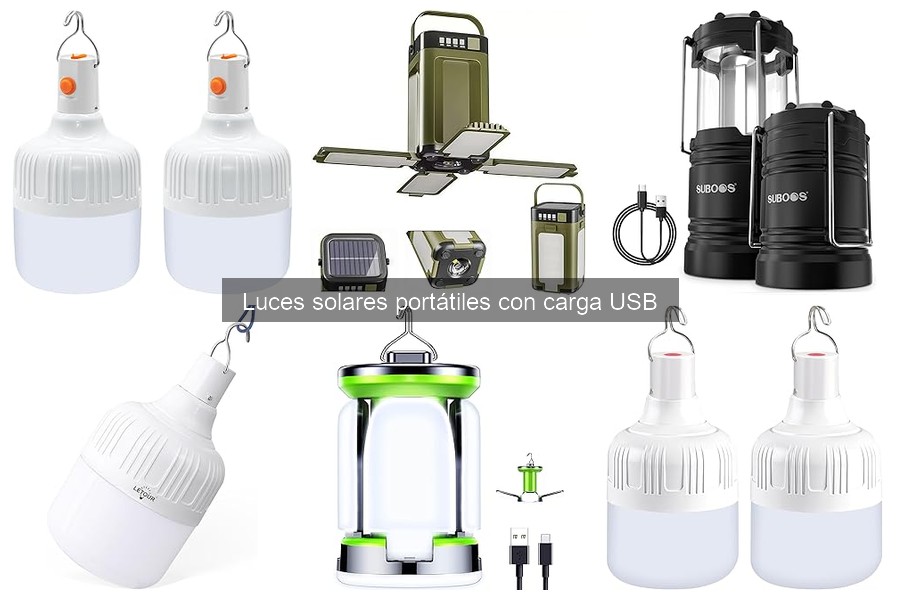 Cómo instalar luces solares portátiles con carga USB
