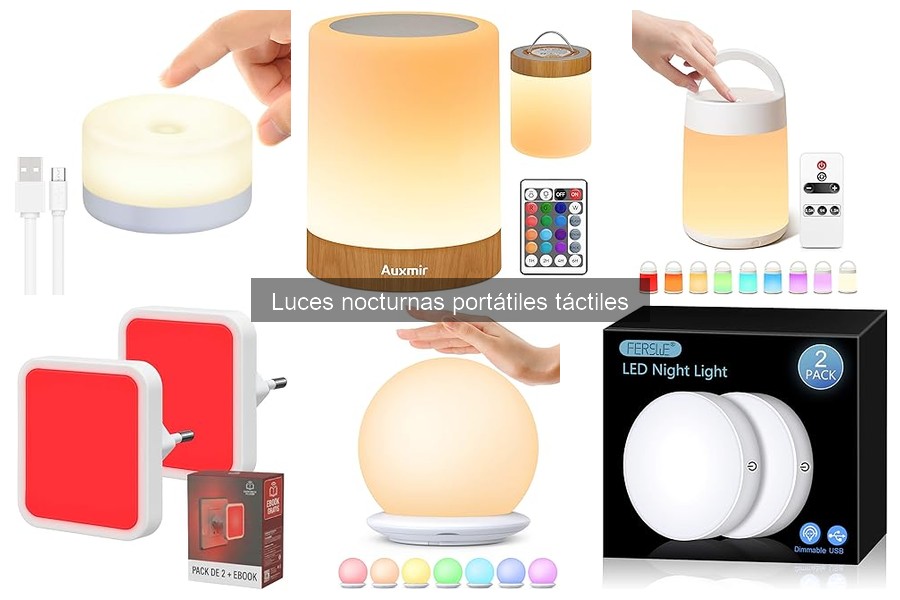 Cómo instalar y usar luces nocturnas táctiles portátiles