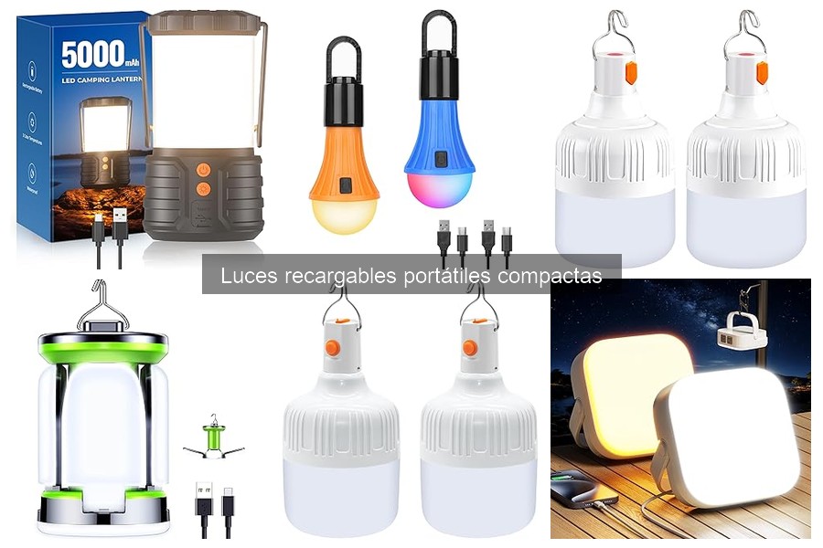 Cómo usar luces recargables portátiles compactas: instrucciones