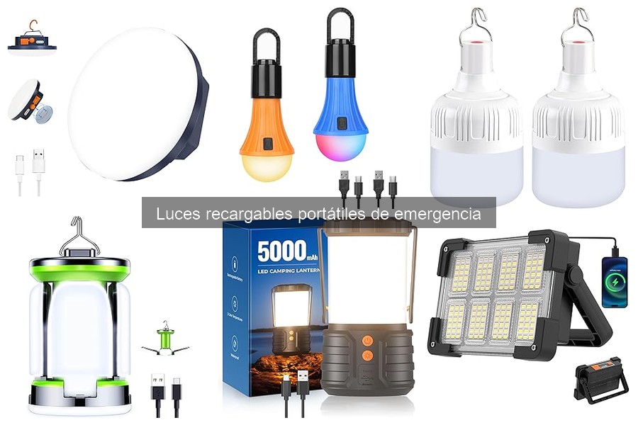 Cómo usar luces recargables portátiles de emergencia