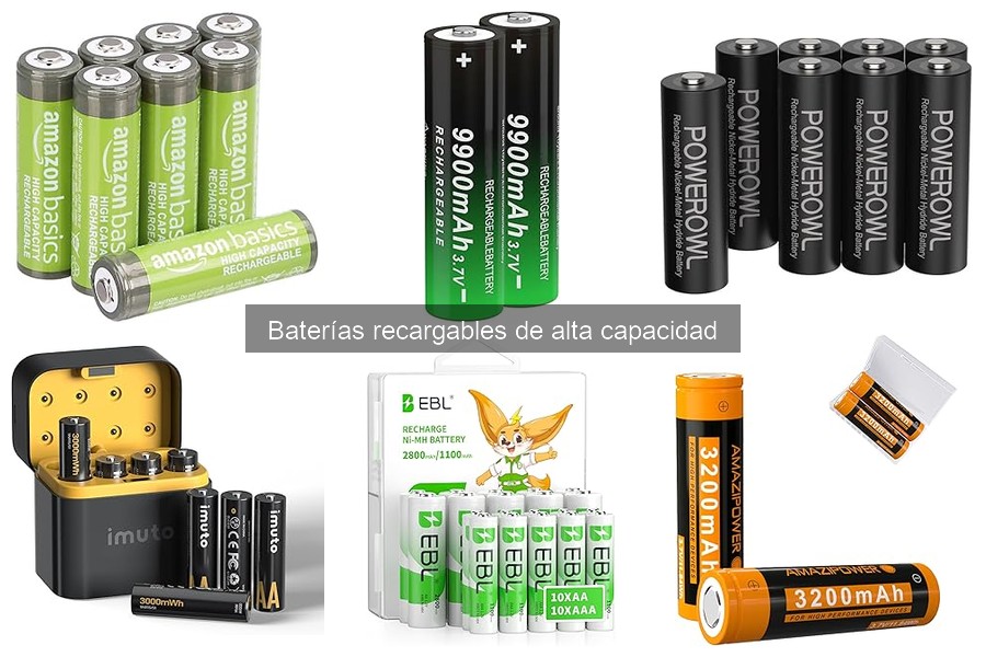 Comparativa de Baterías Recargables de Alta Capacidad