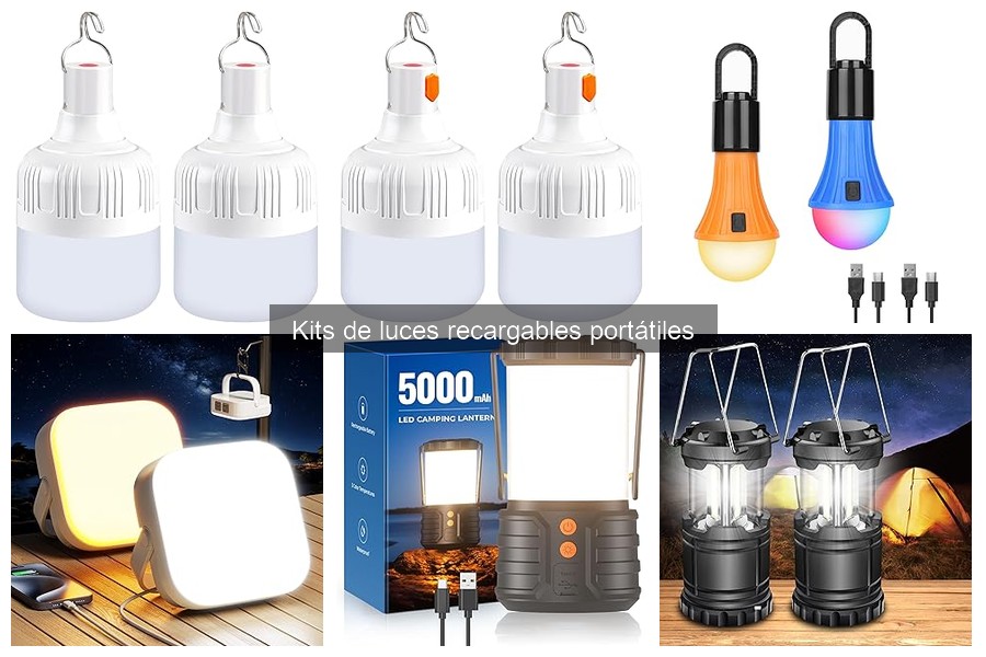 Comparativa de kits de luces recargables y linternas tradicionales