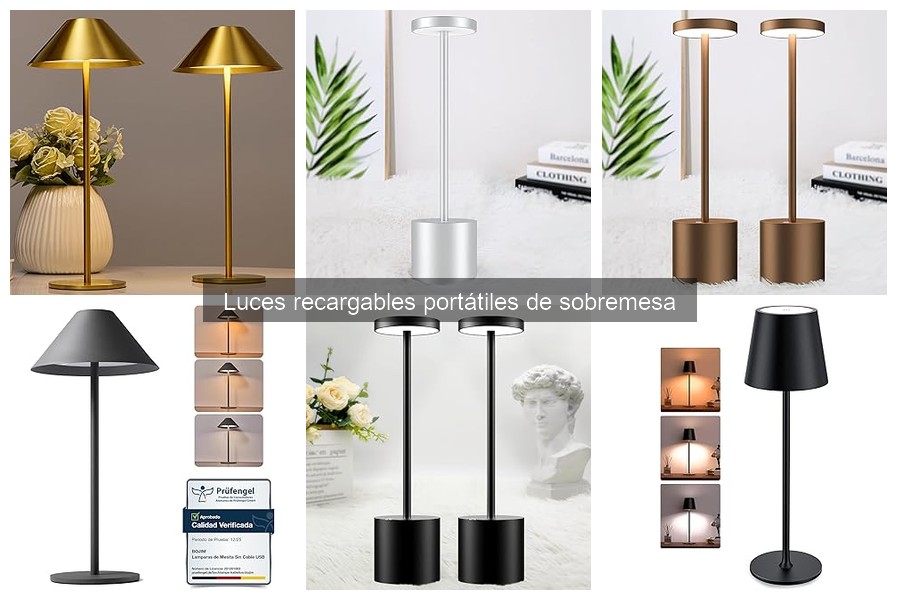 Comparativa de las Mejores Luces Recargables Portátiles de Sobremesa