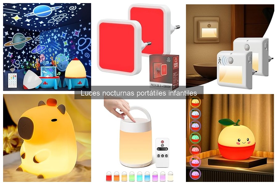 Comparativa de luces nocturnas portátiles infantiles