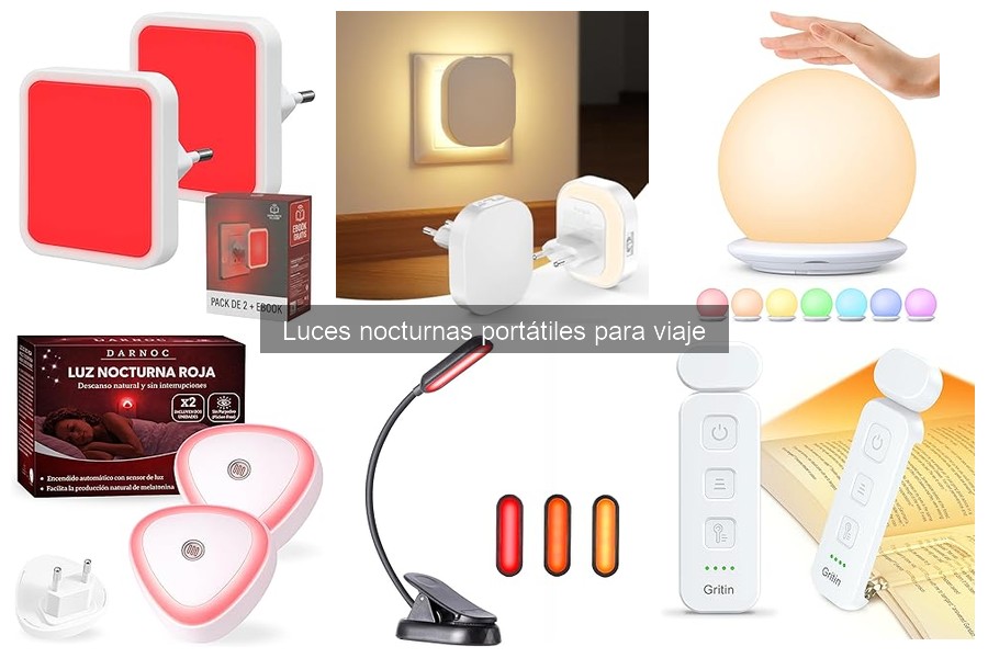 Comparativa de luces nocturnas portátiles para viaje