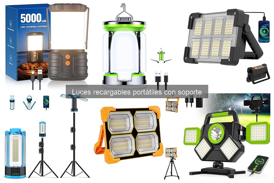 Comparativa de luces recargables portátiles con soporte