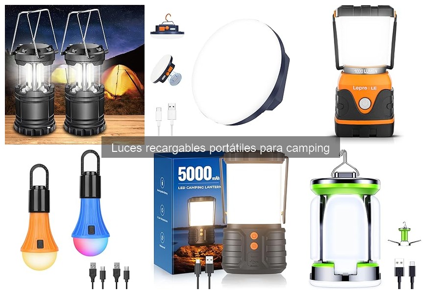 Comparativa de luces recargables portátiles para camping