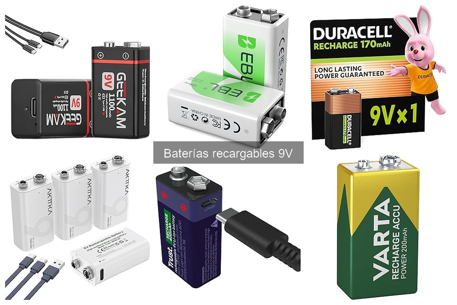 Comparativa de precios de baterías recargables 9V en tiendas