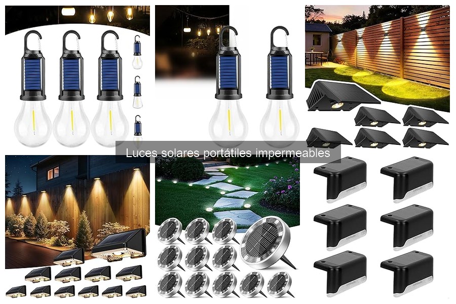 Comparativa de precios de luces solares portátiles impermeables
