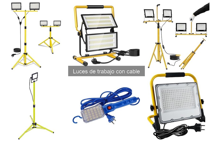 ** Comparativa: Luces de trabajo con cable vs. LED portátiles