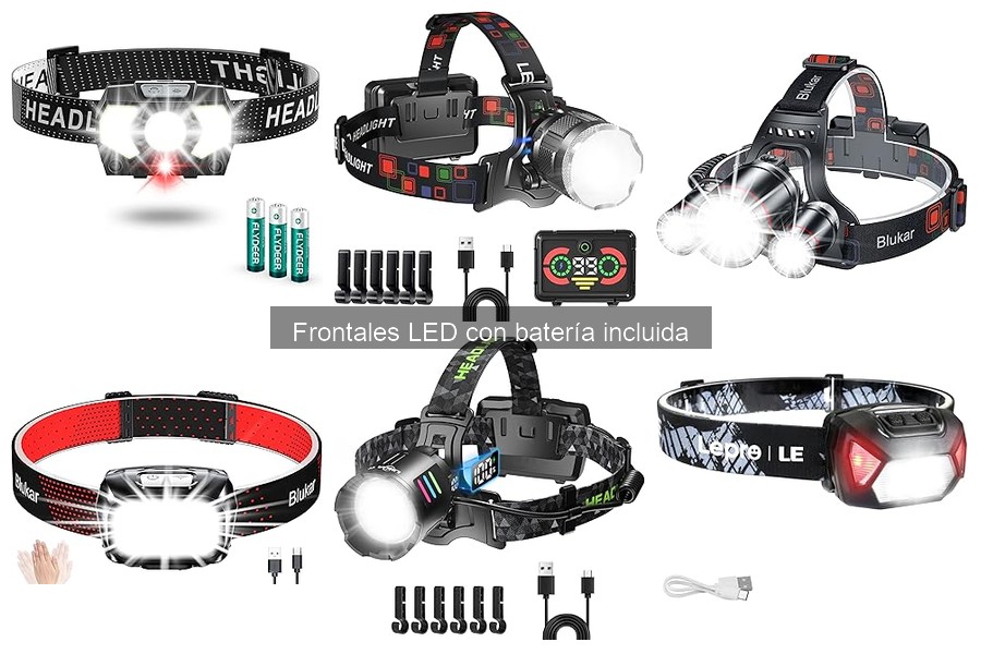 ¿Cuánto cuesta una linterna frontal LED con batería incluida?