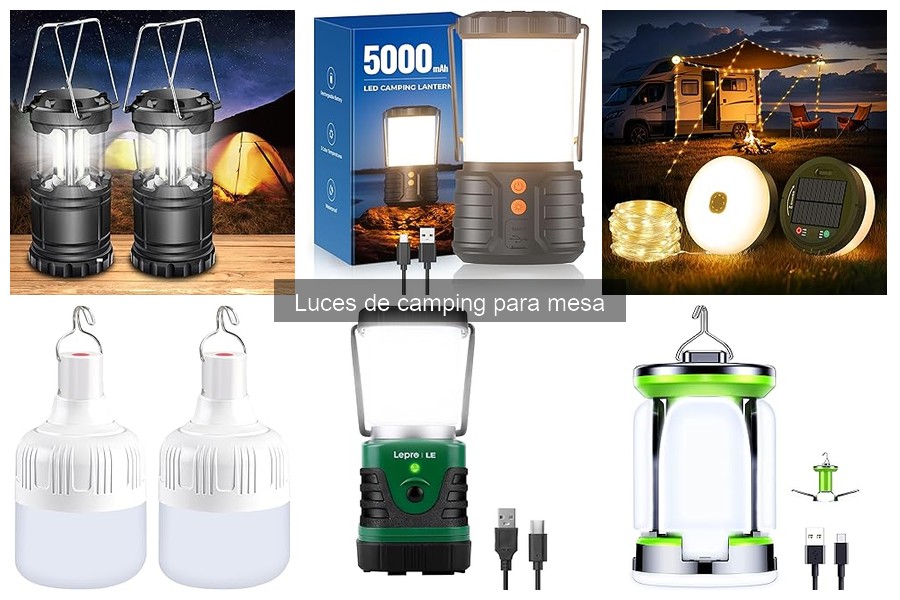 ¿Cuánto dura la batería de las luces de camping para mesa?