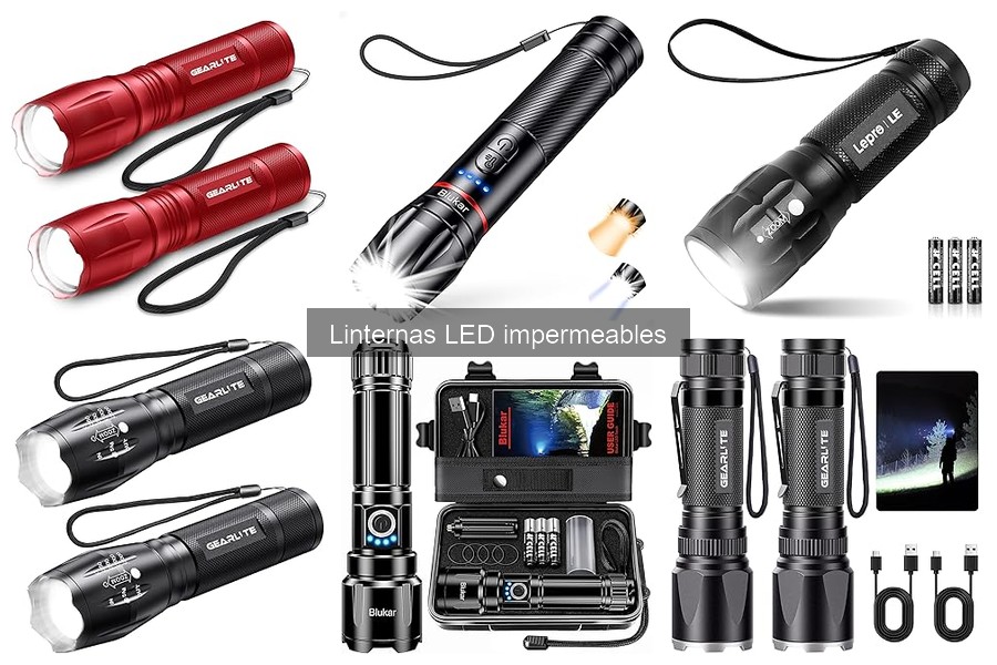 ¿Cuánto dura la batería de linternas LED impermeables?