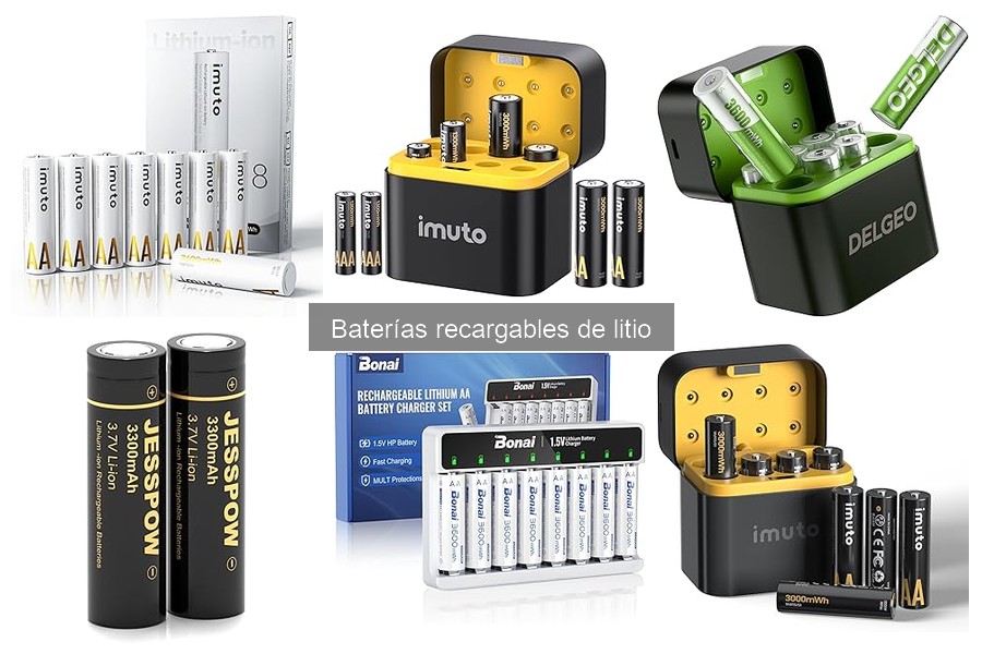 Dispositivos que utilizan baterías recargables de litio