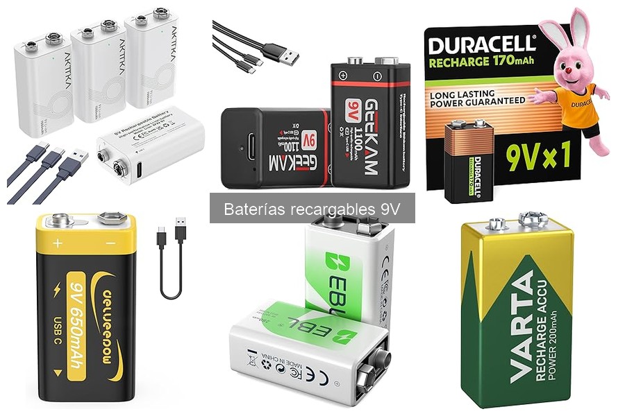 Dónde comprar las mejores baterías recargables de 9V