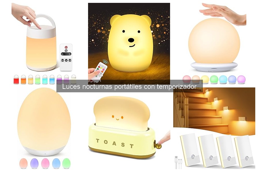 Dónde comprar luces nocturnas portátiles con temporizador baratas