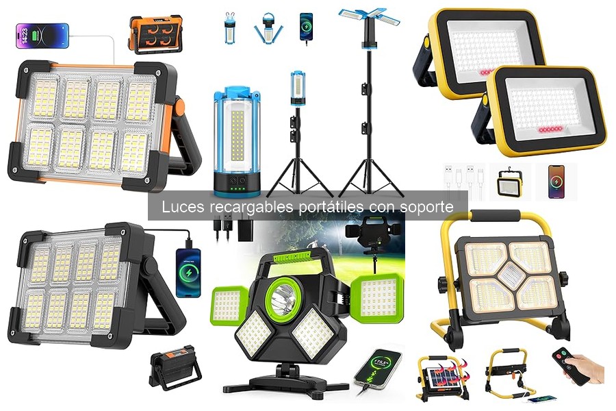 Dónde comprar luces recargables portátiles con soporte baratas