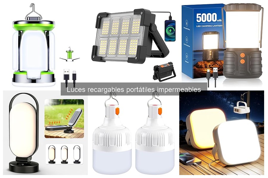 Dónde comprar luces recargables portátiles impermeables a buen precio