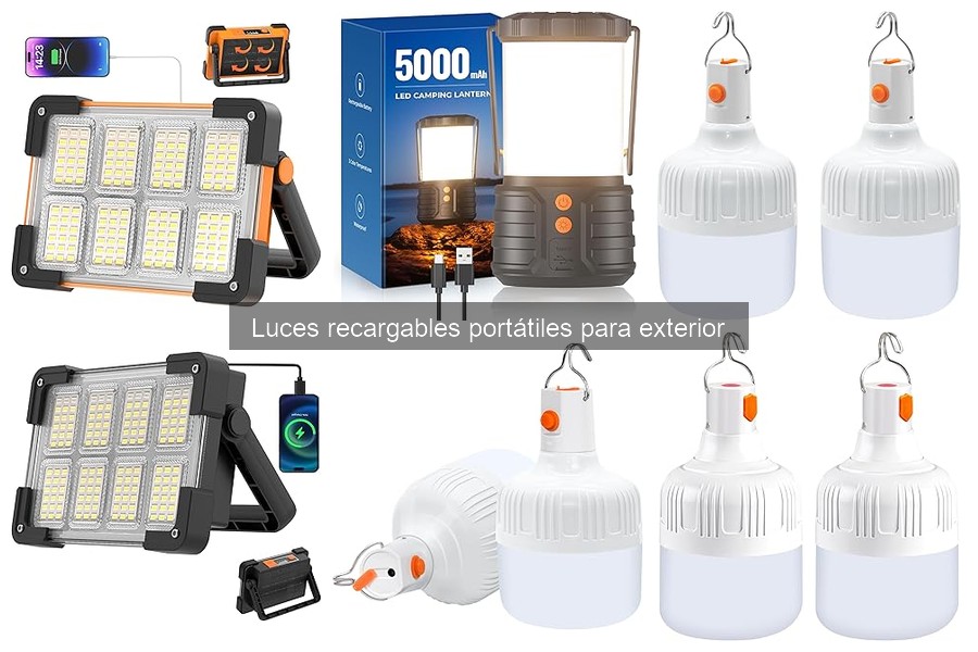 Dónde comprar luces recargables portátiles para exterior en 2023