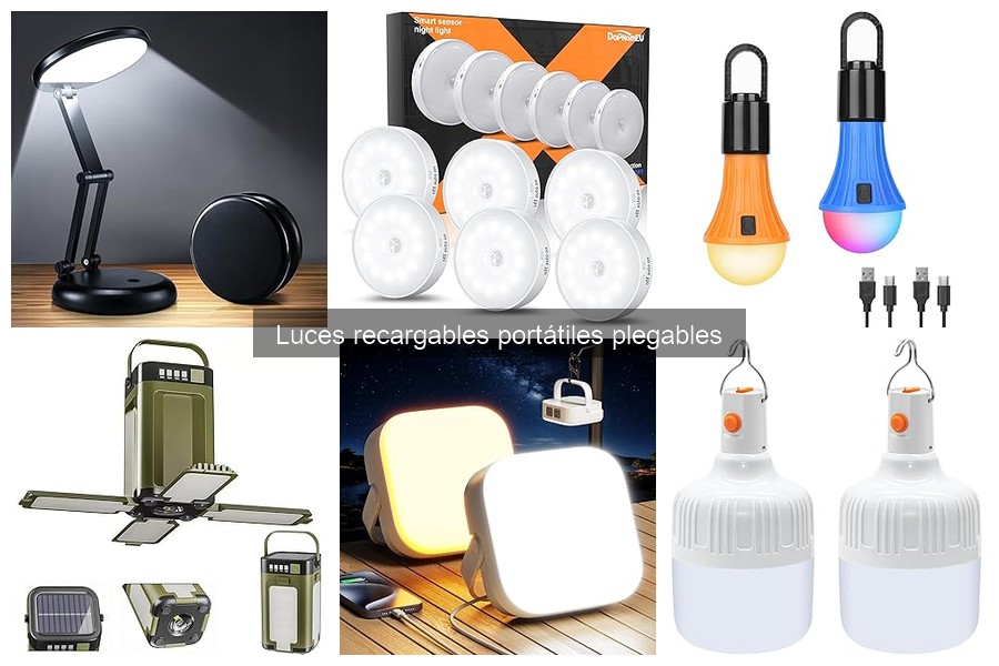 Dónde comprar luces recargables portátiles plegables