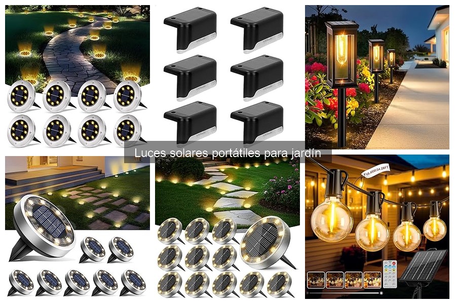 Dónde comprar luces solares portátiles para jardín a buen precio