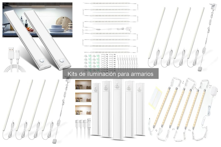 Guía de instalación de kits de iluminación para armarios