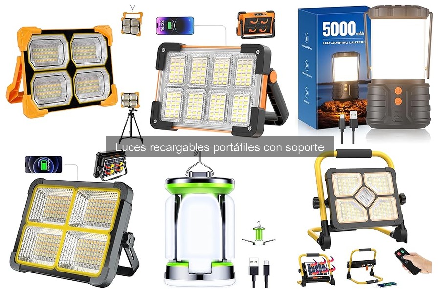 Guía para elegir luces recargables portátiles con soporte