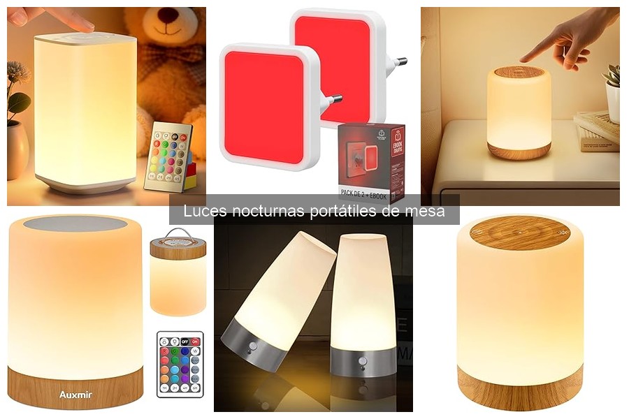 Ideas creativas para luces nocturnas portátiles de mesa