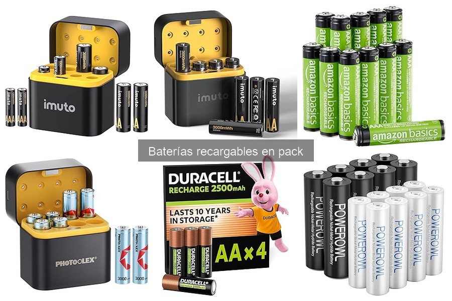 Instrucciones para usar baterías recargables en pack