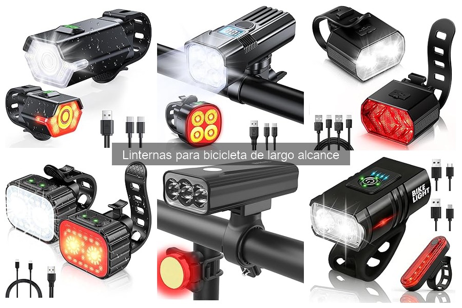 Linternas de largo alcance económicas para bicicletas